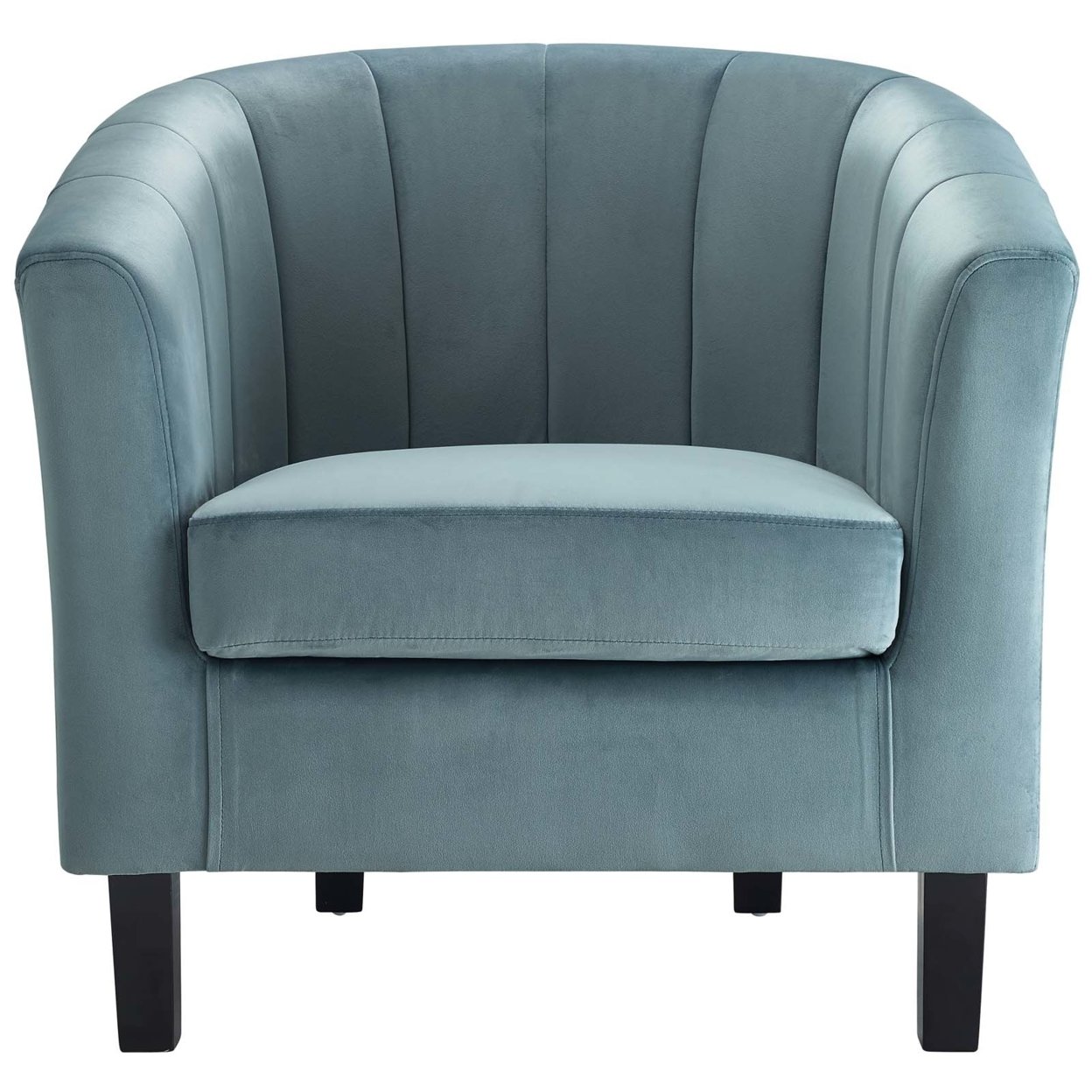 Prospect Channel Tufted Upholstered Velvet Armchair (3188-LBU)