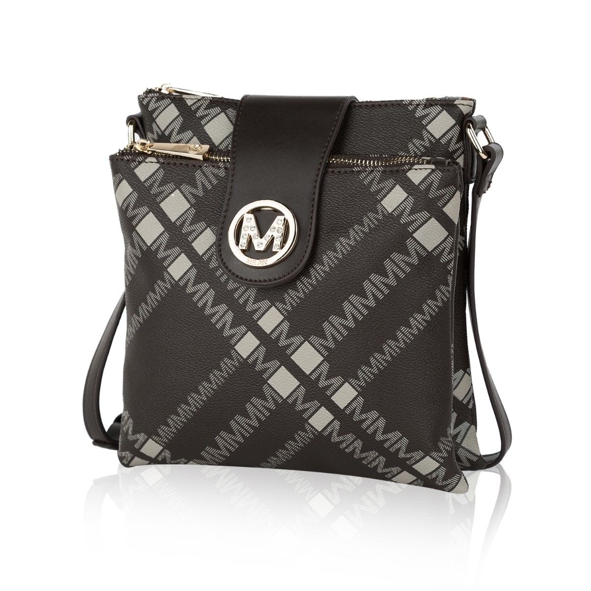 MKF Collection By Mia K. Priyanka M Signature Crossbody Handbag - Brown