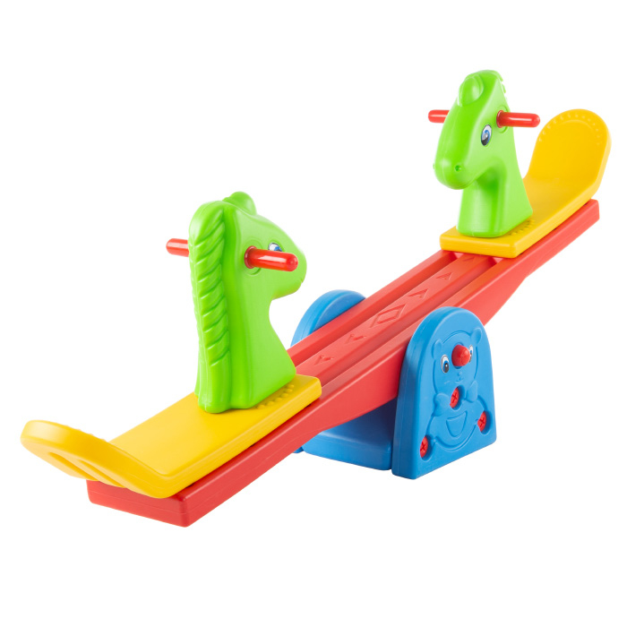 Seesaw Teeter Totter Backyard Or Playroom Equipment With Easy-Grip Handles For Toddlers And Children