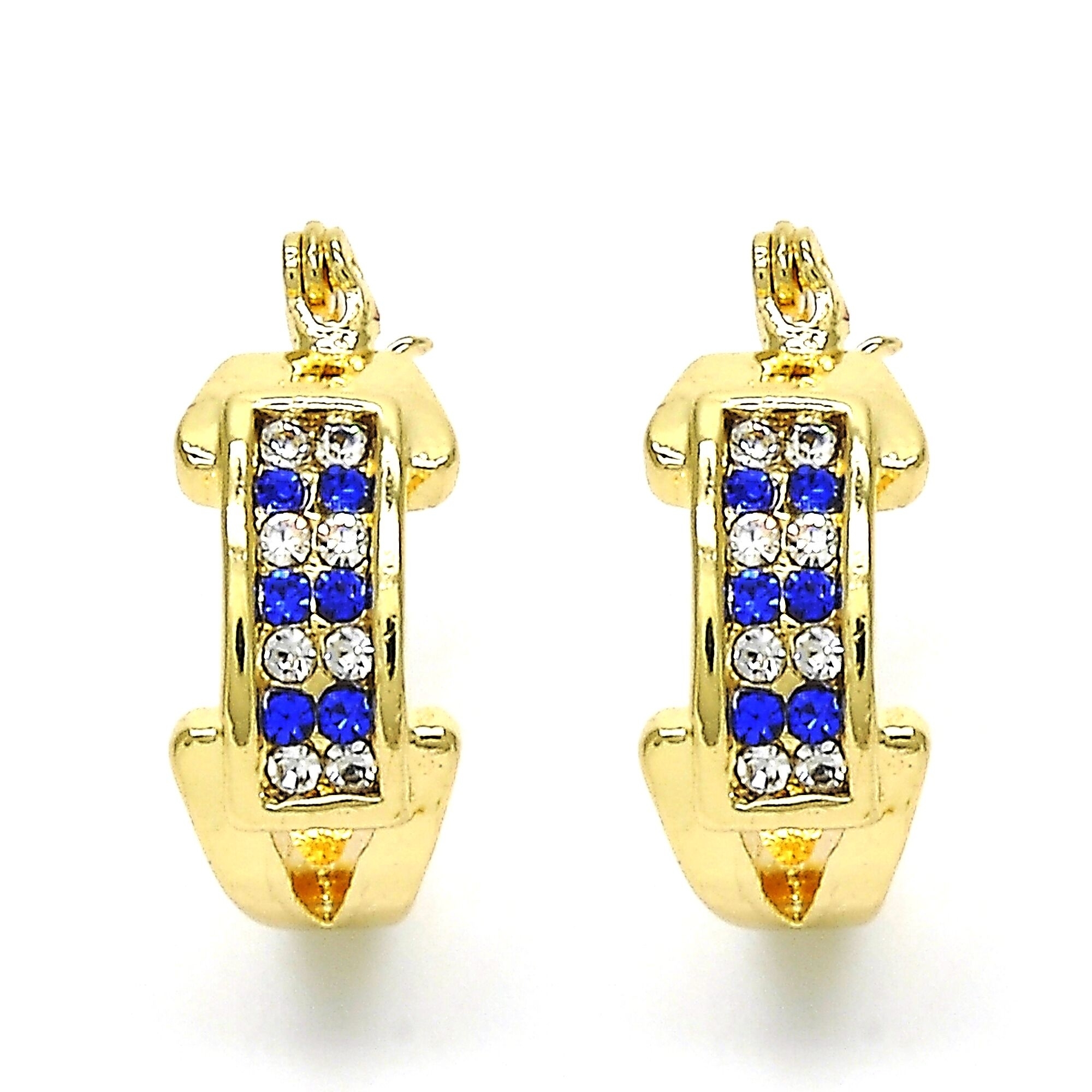18K Gold Filled Sapphire Crystal Earring
