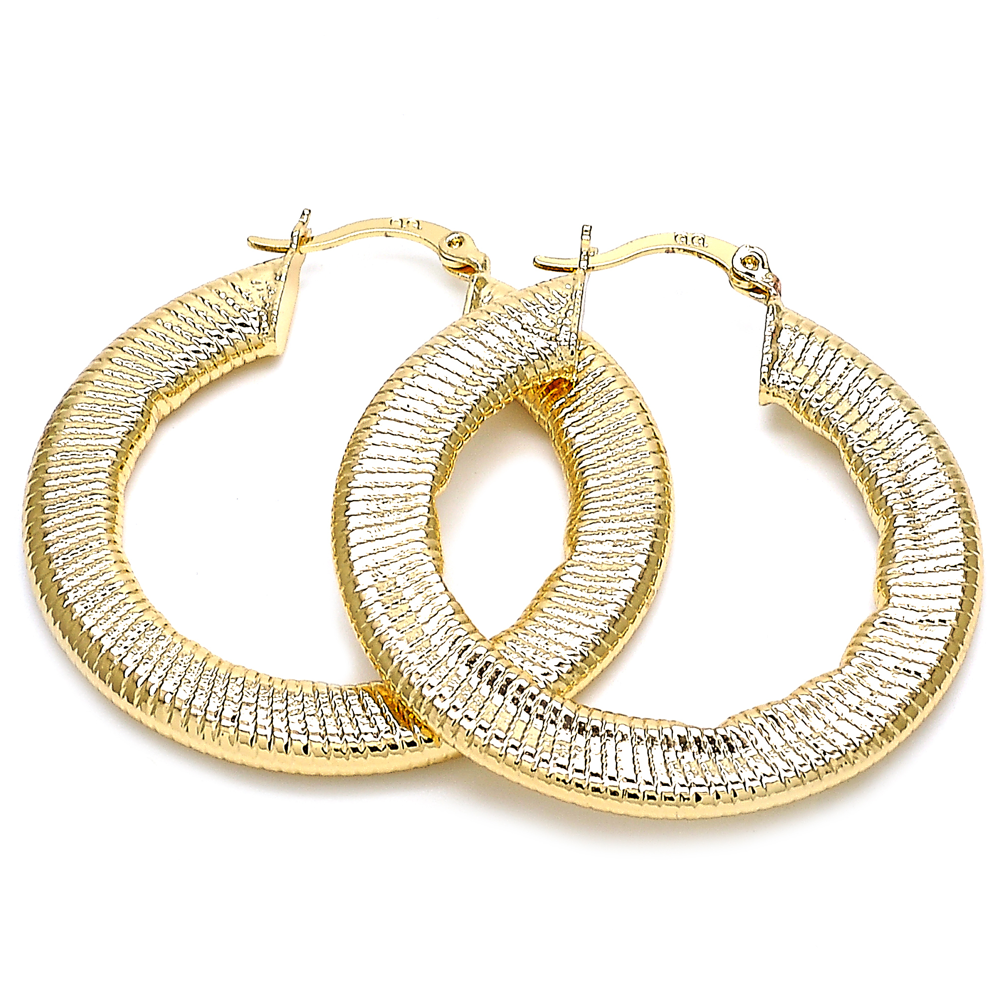 Gold Filled Flat Hoop Earrings