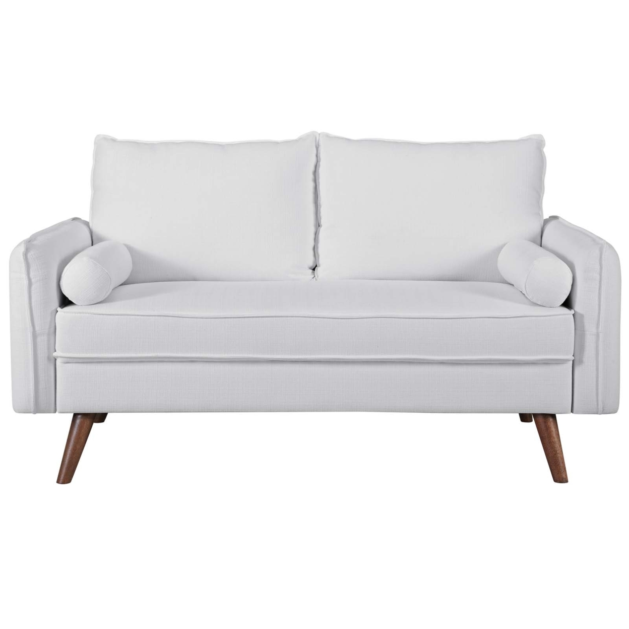 Revive Upholstered Fabric Loveseat (3091-WHI)