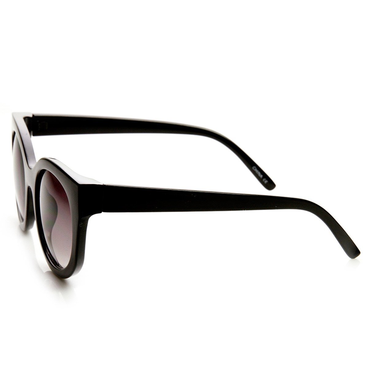 Womens Retro Fashion Bold High Temple Cat Eye Sunglasses - Tortoise