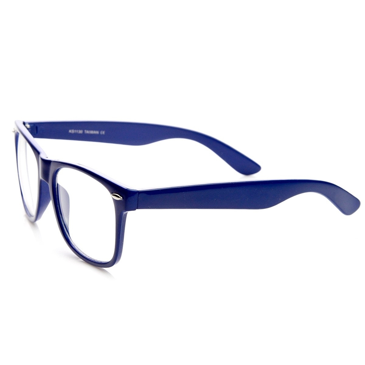 Retro Party Super Neon Color Horn Rimmed Style Eyeglasses Clear Lens Glasses - Black