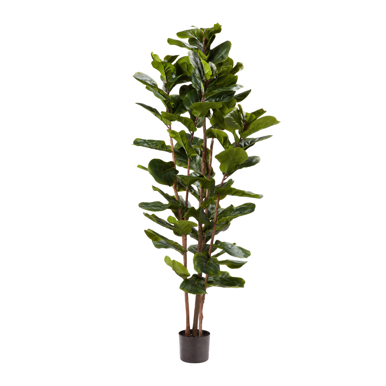Artificial Indoor 72-Inch Faux Fiddle Leaf Fig Tree In Pot