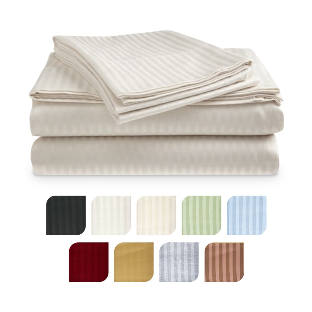 4 Piece Set: Ultra Soft 1800 Series Bamboo-Blend Bedsheets In 9 Colors - Queen, Light Blue