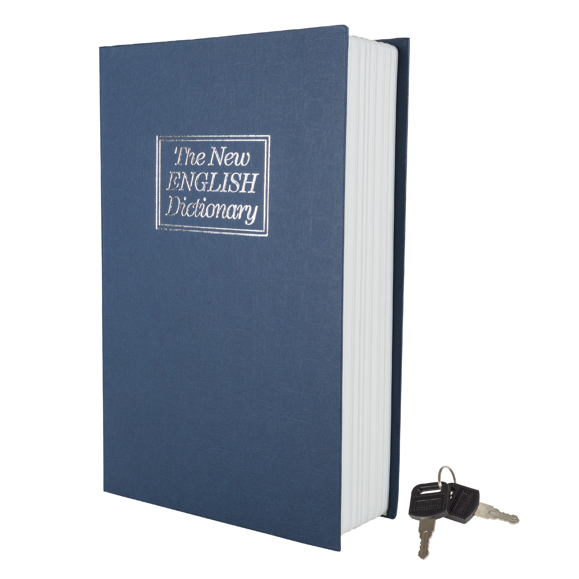 Dictionary Book Safe W/ Key Lock, Metal - 6 X 9 In Hide Money Jewelry Valuables Secret Stash