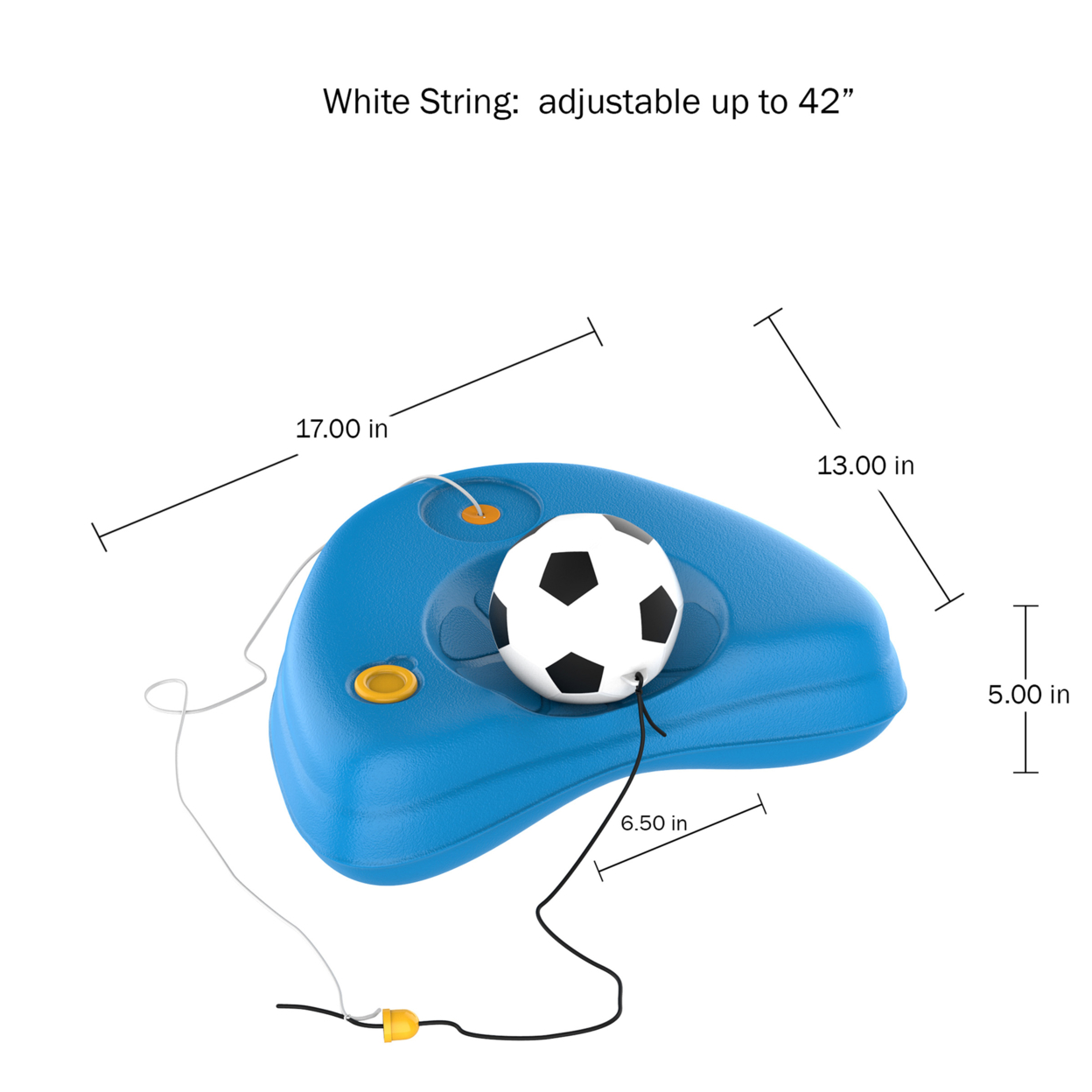 Soccer Rebounder-Reflex Training Set With Fillable Weighted Base, And Ball With Adjustable String Attached-Kids