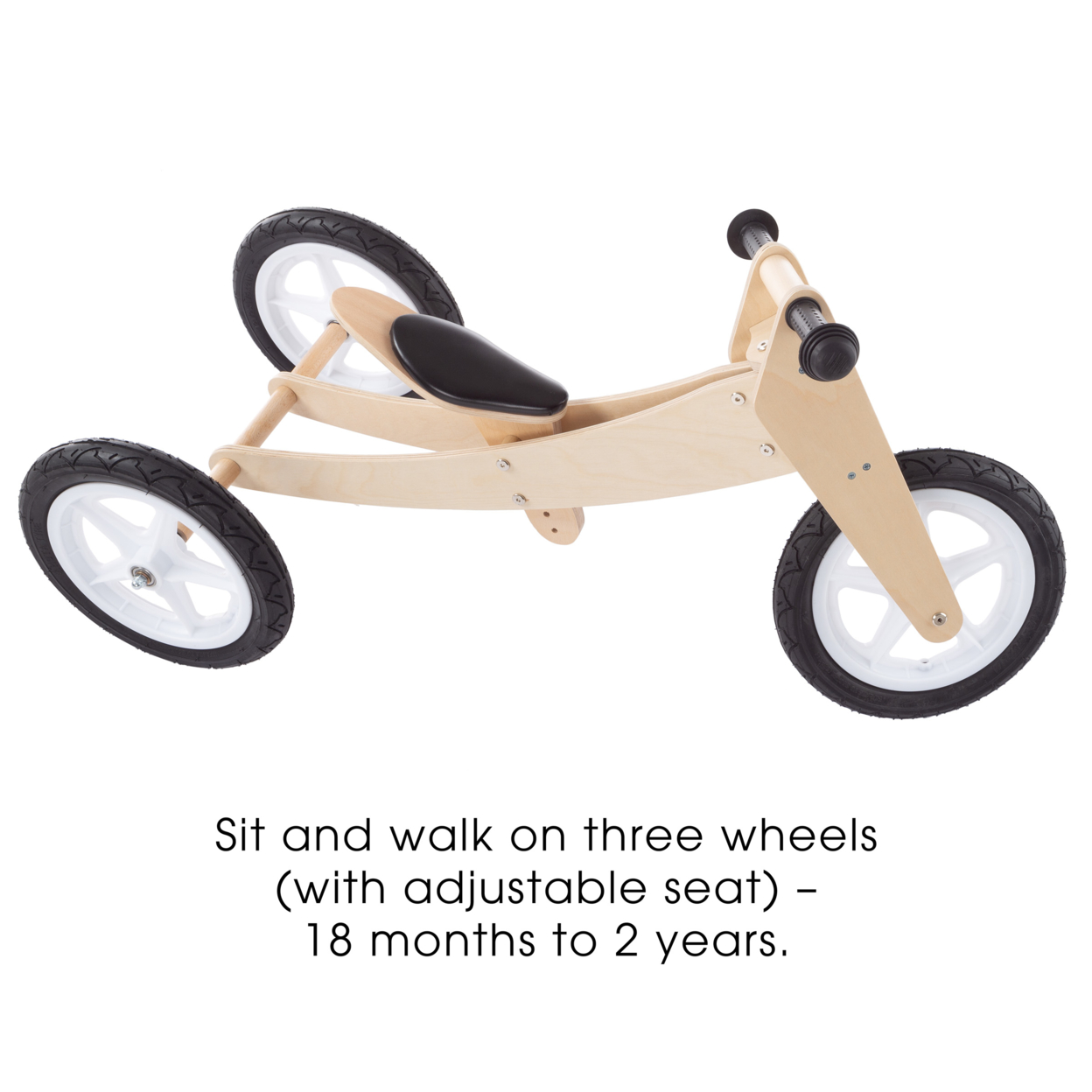 3-in-1 Balance Bike Multistage Wooden Walking Beginner Tricycle Convertible Ride On Boys And Girls