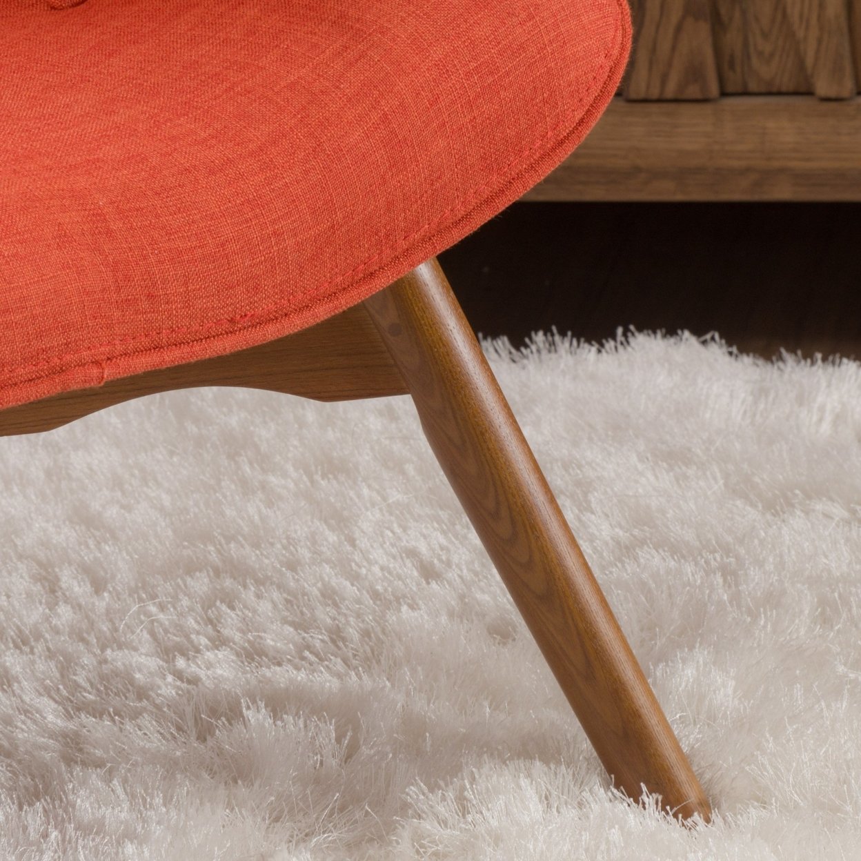 Acantha Mid Century Modern Contour Lounge Chair - Orange