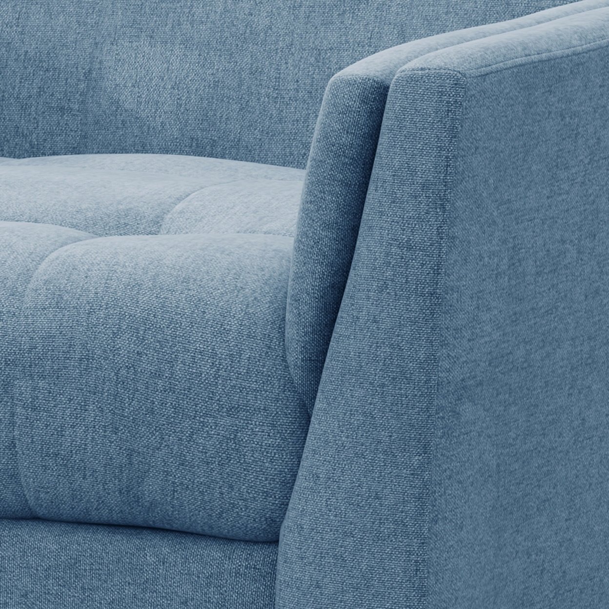 Alisa Mid Century Modern Fabric Arm Chair - Dark Gray