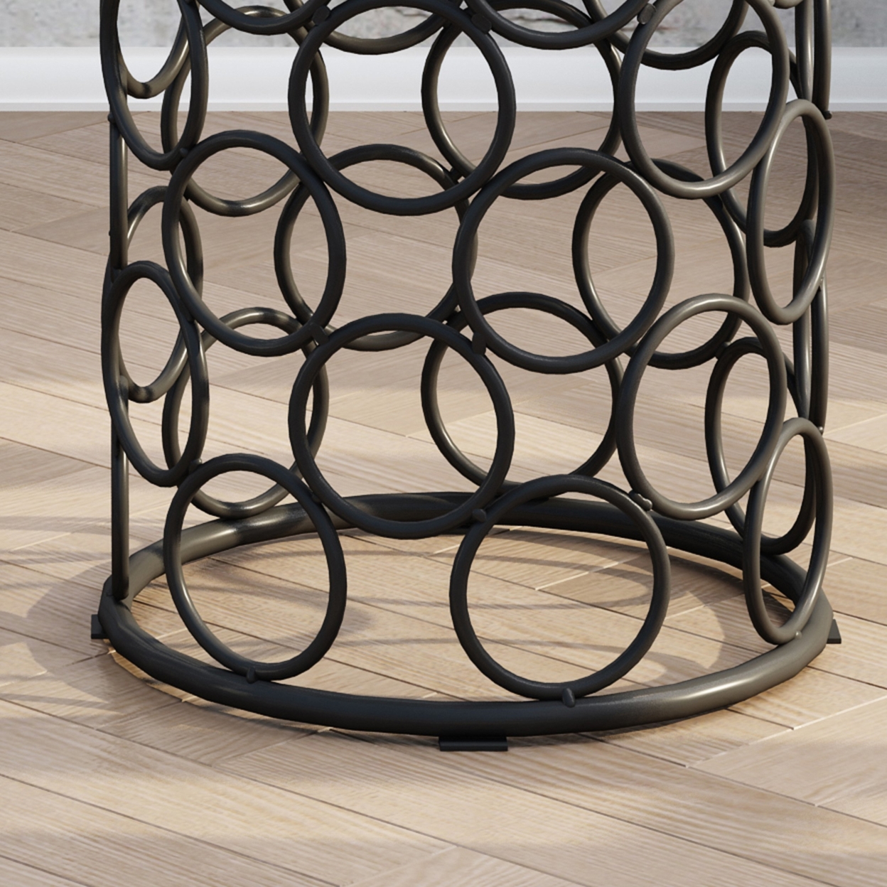 Athena Indoor Modern 16 Inch Grey Finish Ceramic Tile Side Table
