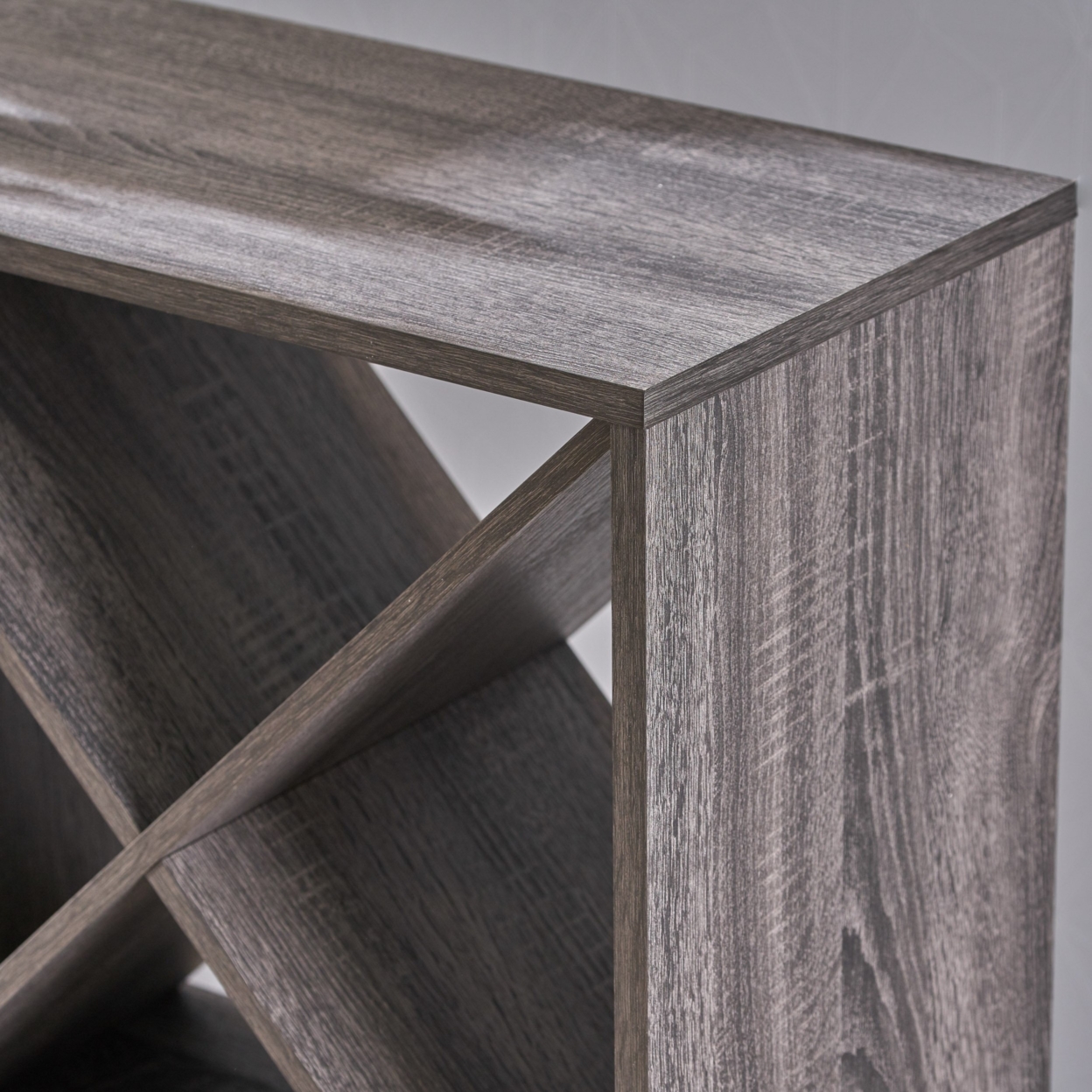 Britney Mid Century Modern Sonoma Oak Finished Faux Wood Bar Cabinet - Sonoma Gray Oak