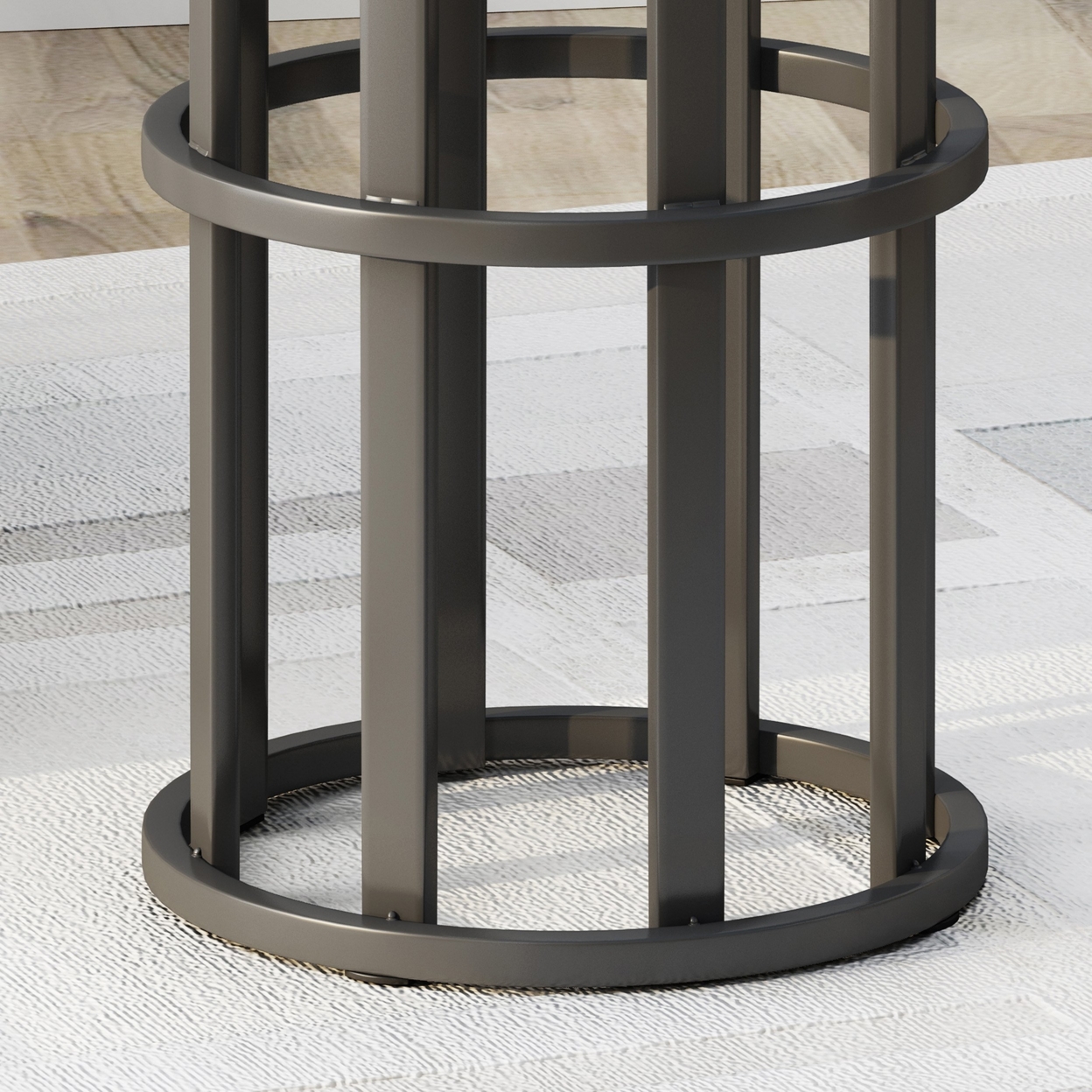 Cassie Indoor Industrial 11 Inch Grey Finish Ceramic Tile Side Table