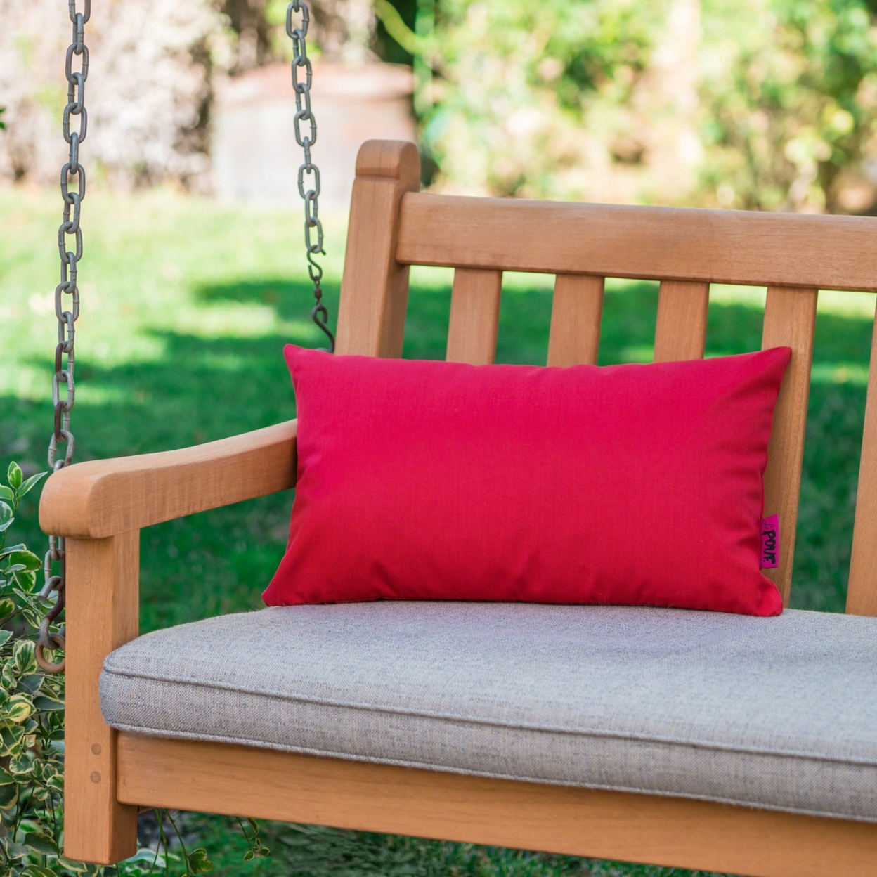 Coronado Outdoor Red Water Resistant Rectangular Throw Pillow - Gray, Set Of 2