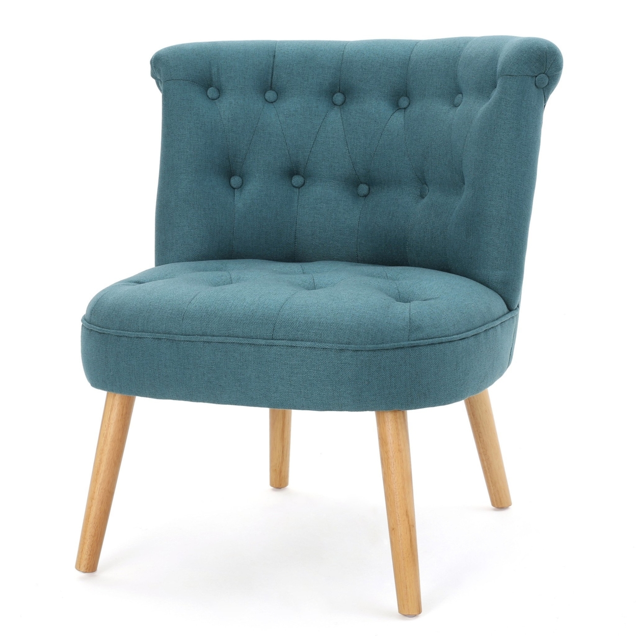 Donna Plush Modern Tufted Accent Chair - Light Blue