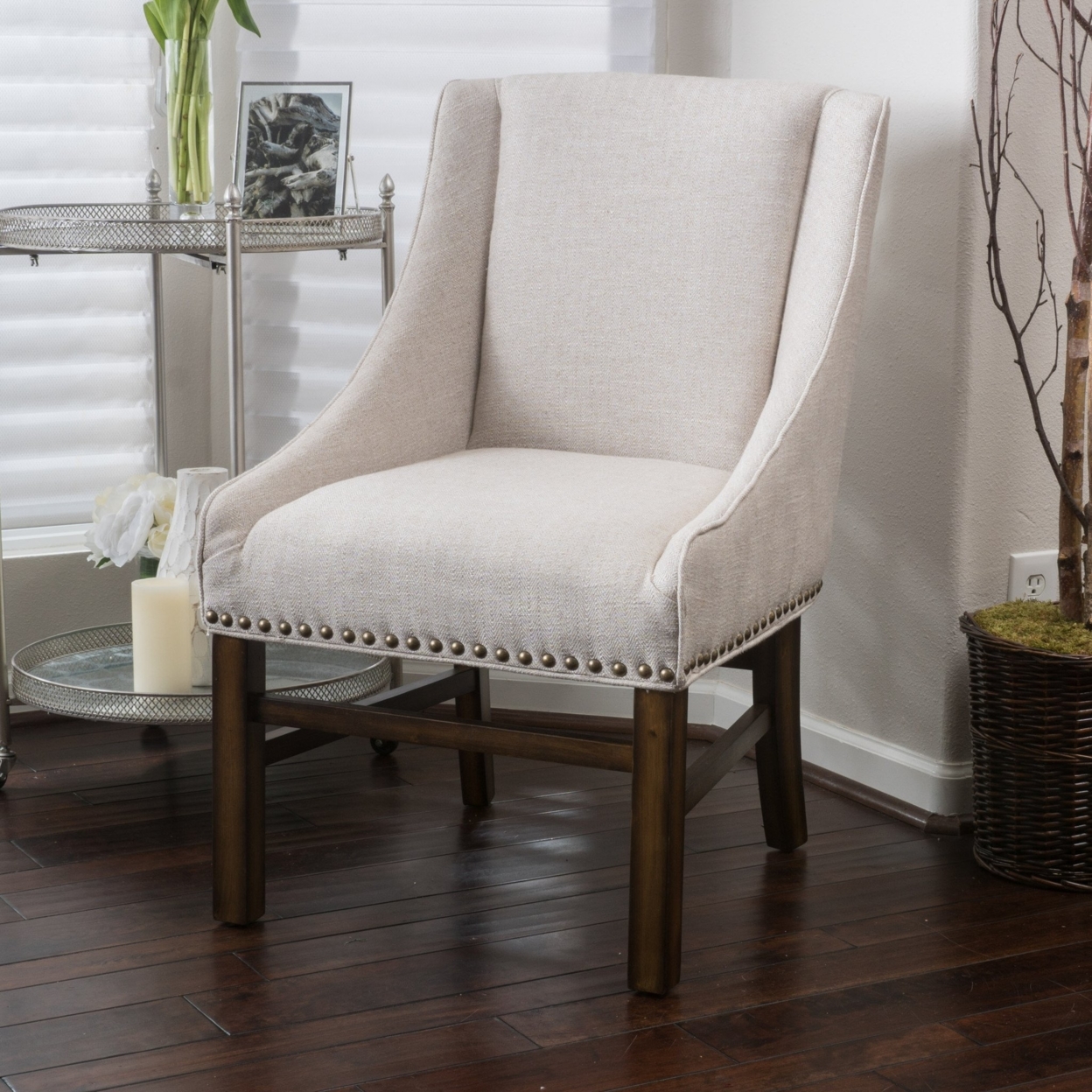 James Natural Fabric Dining Chair
