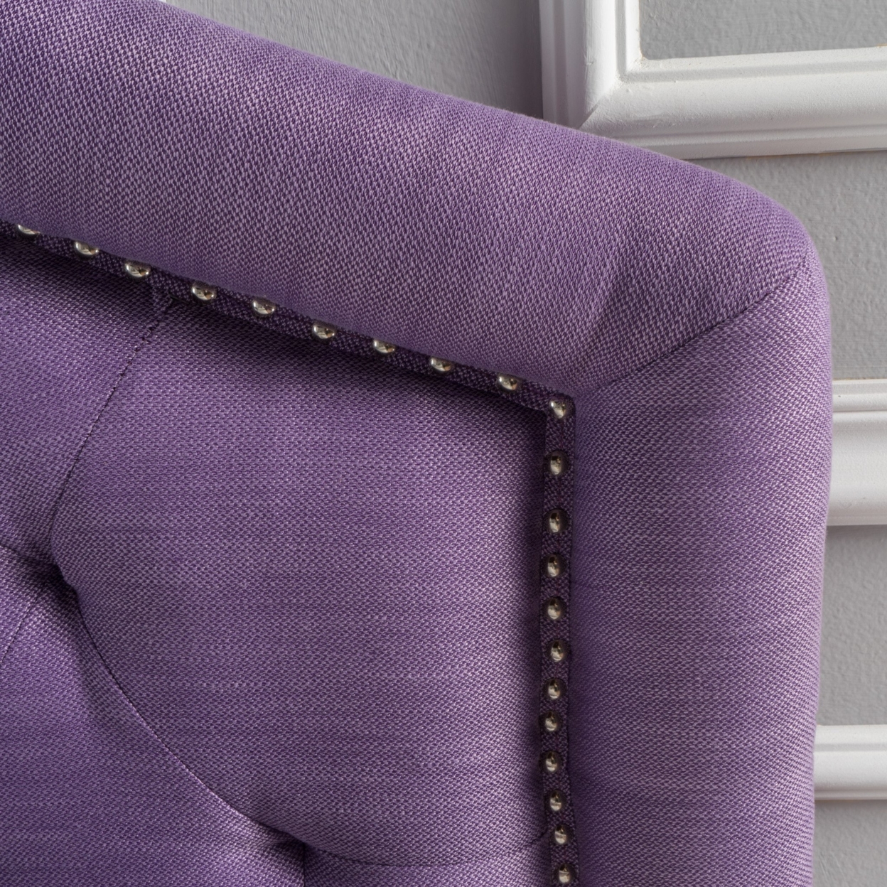 Kaarina Elegant Fabric Queen/Full Headboard - Light Purple