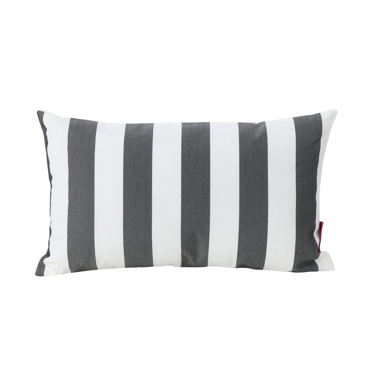 La Mesa Indoor Striped Water Resistant Rectangular Throw Pillow - Brown/white, Set Of 2