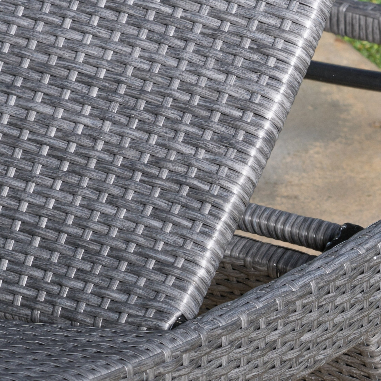 Lakeport Outdoor Grey Wicker Chaise Lounge Chairs (Set Of 2)
