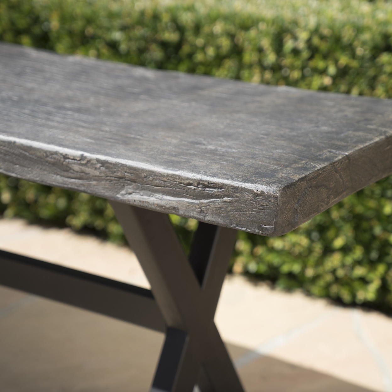 Lavelle Outdoor Dining Bench - Gray