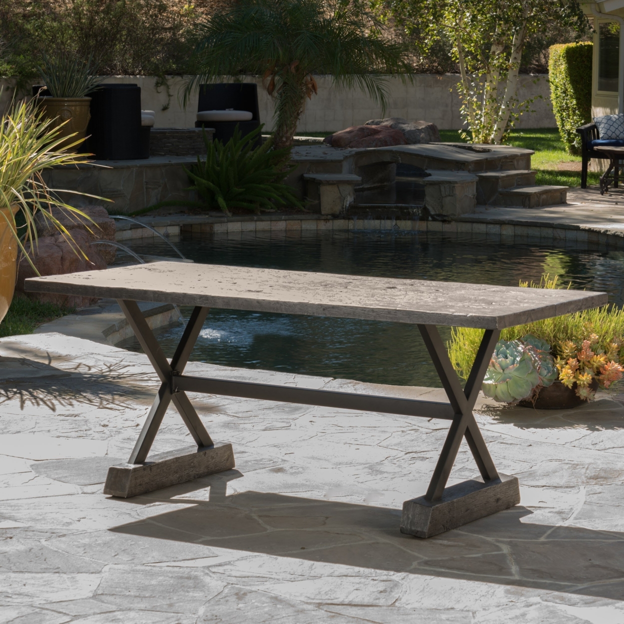 Lavelle Brown Outdoor Dining Table