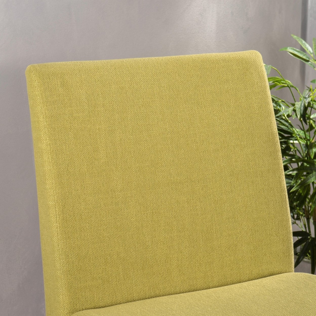 Leona Fabric & Wood Finish Dining Chair (Set Of 2) - Green Tea, Oak