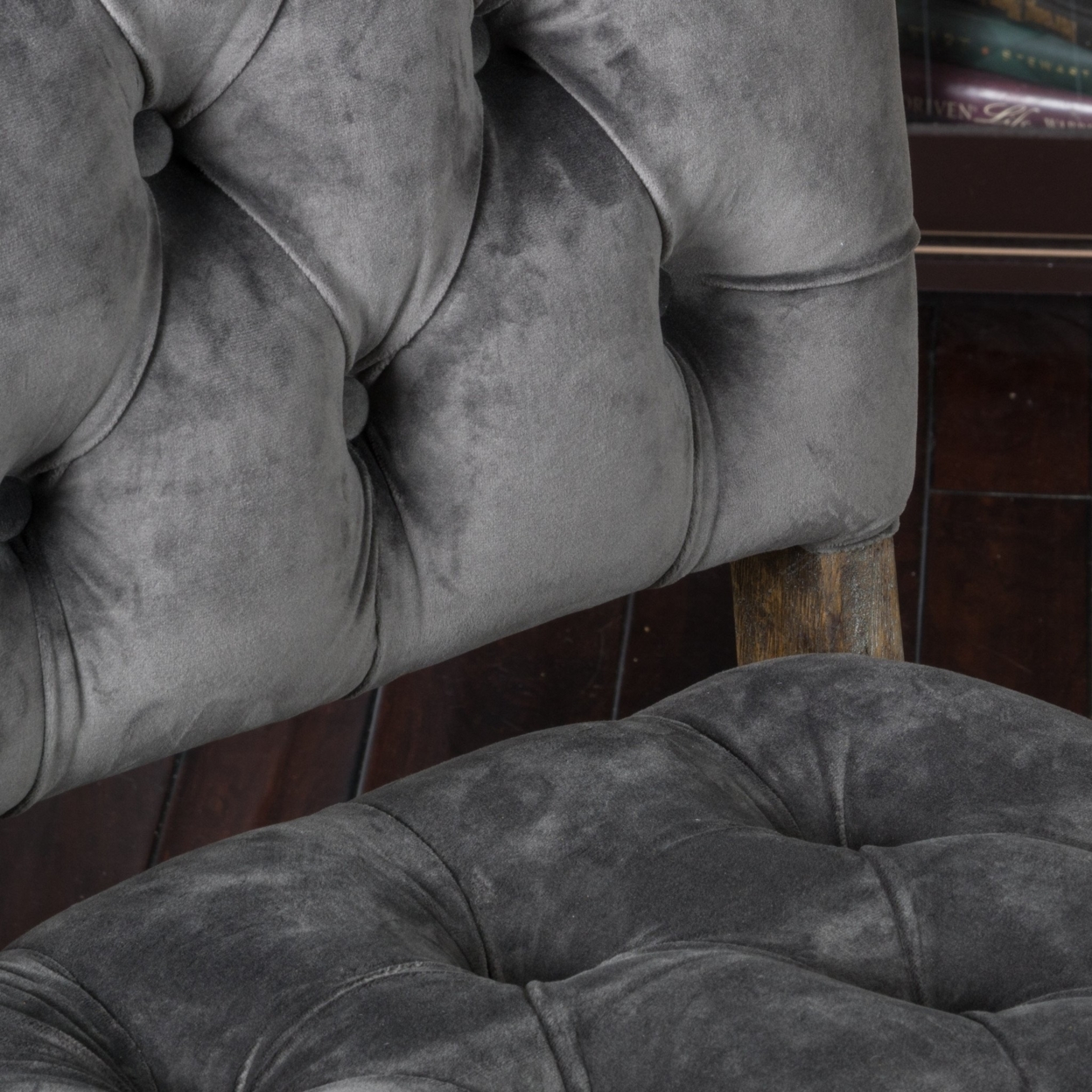 Myrtle Charcoal Velvet Dining Chair (Set Of 2)