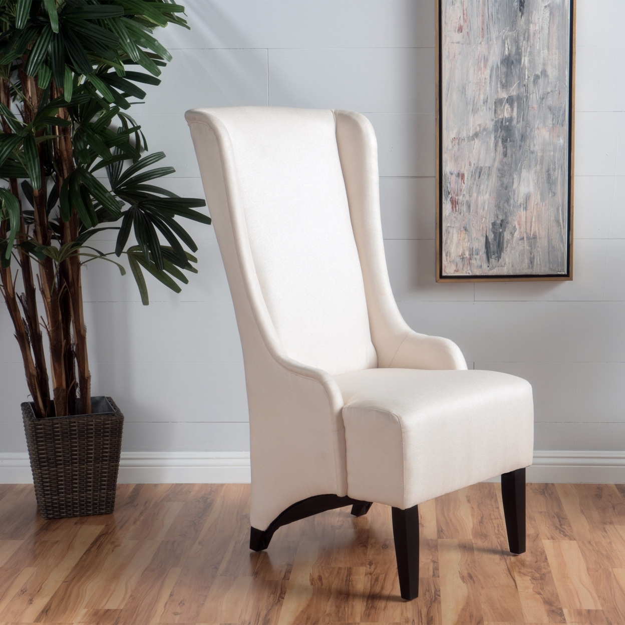 Sheldon Traditional Design High Back Fabric Dining Chair - Dark Blue