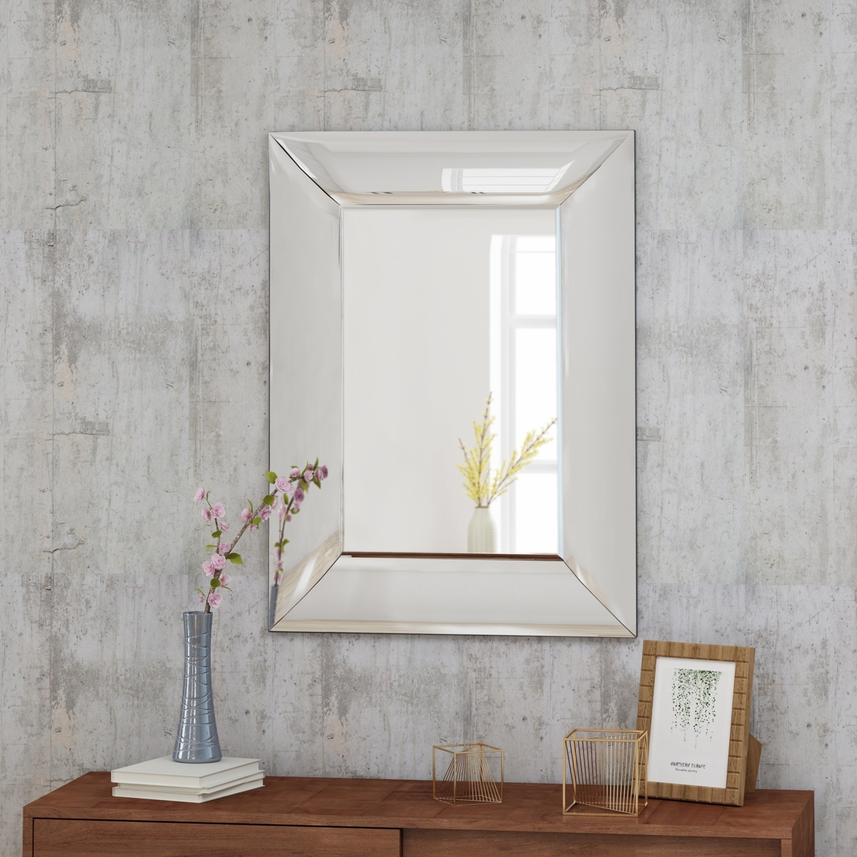 Sibyl Glam Rectangular Wall Mirror
