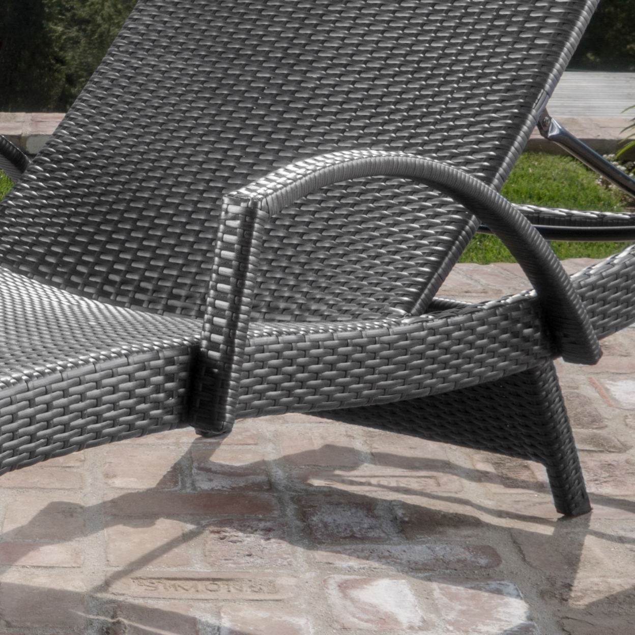 Soleil Outdoor Wicker Chaise Lounges (Set Of 2) With Coffee Table