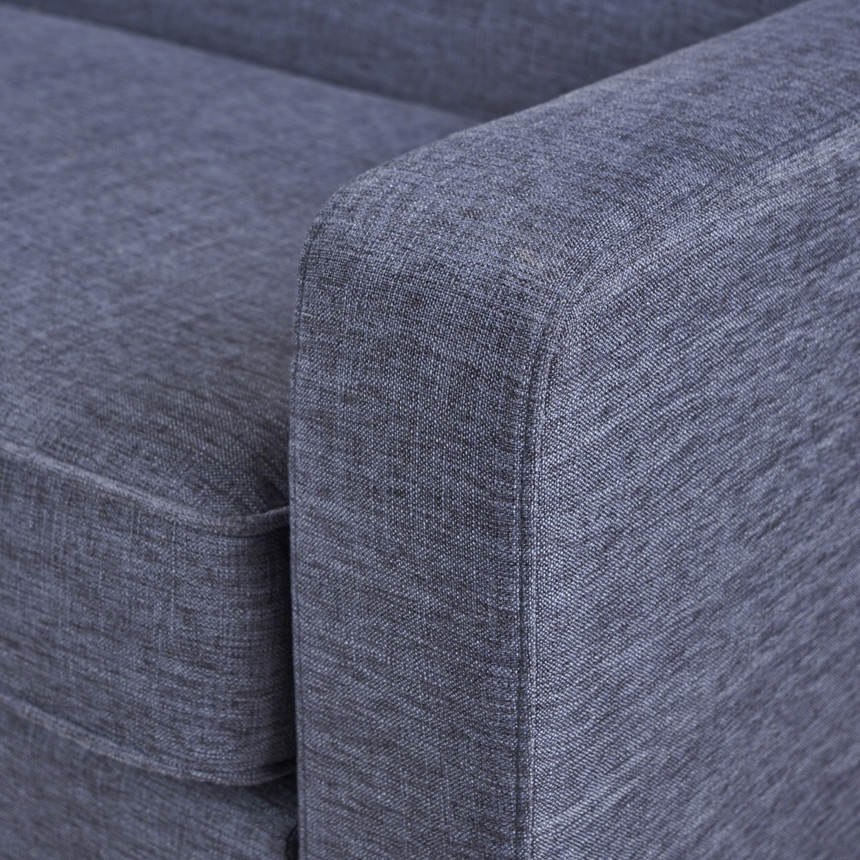 Stratford Mid Century Modern Fabric Sofa And Club Chairs Set - Dark Blue