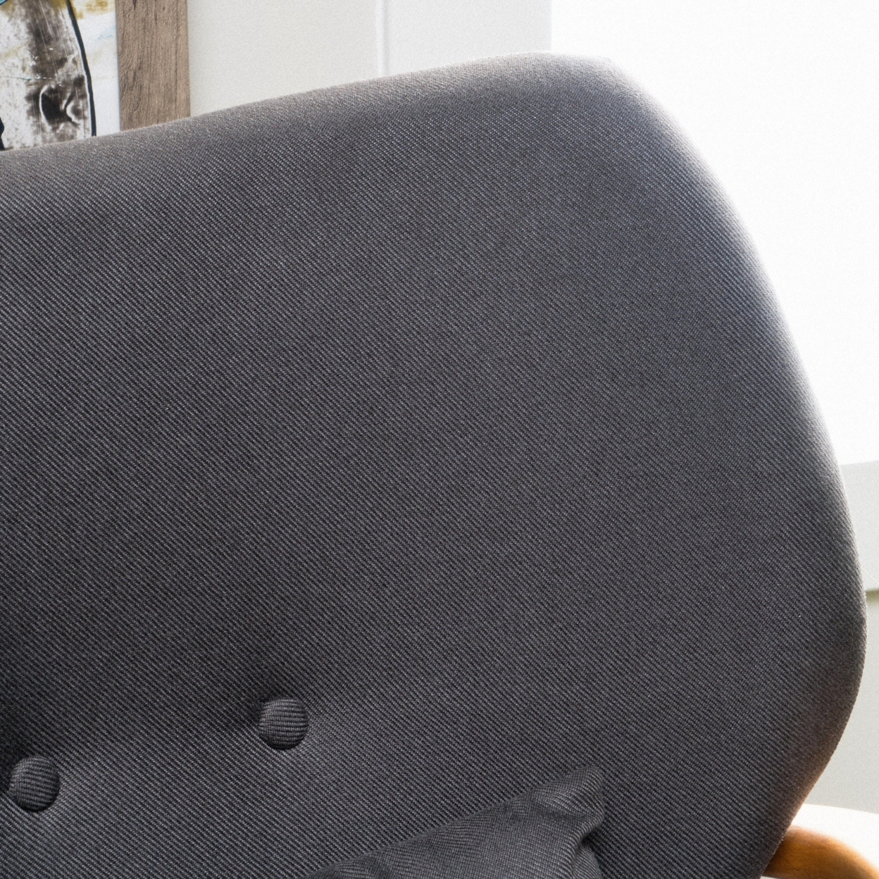 Ventura Mid Century Modern Fabric Club Chair - Beige, Natural