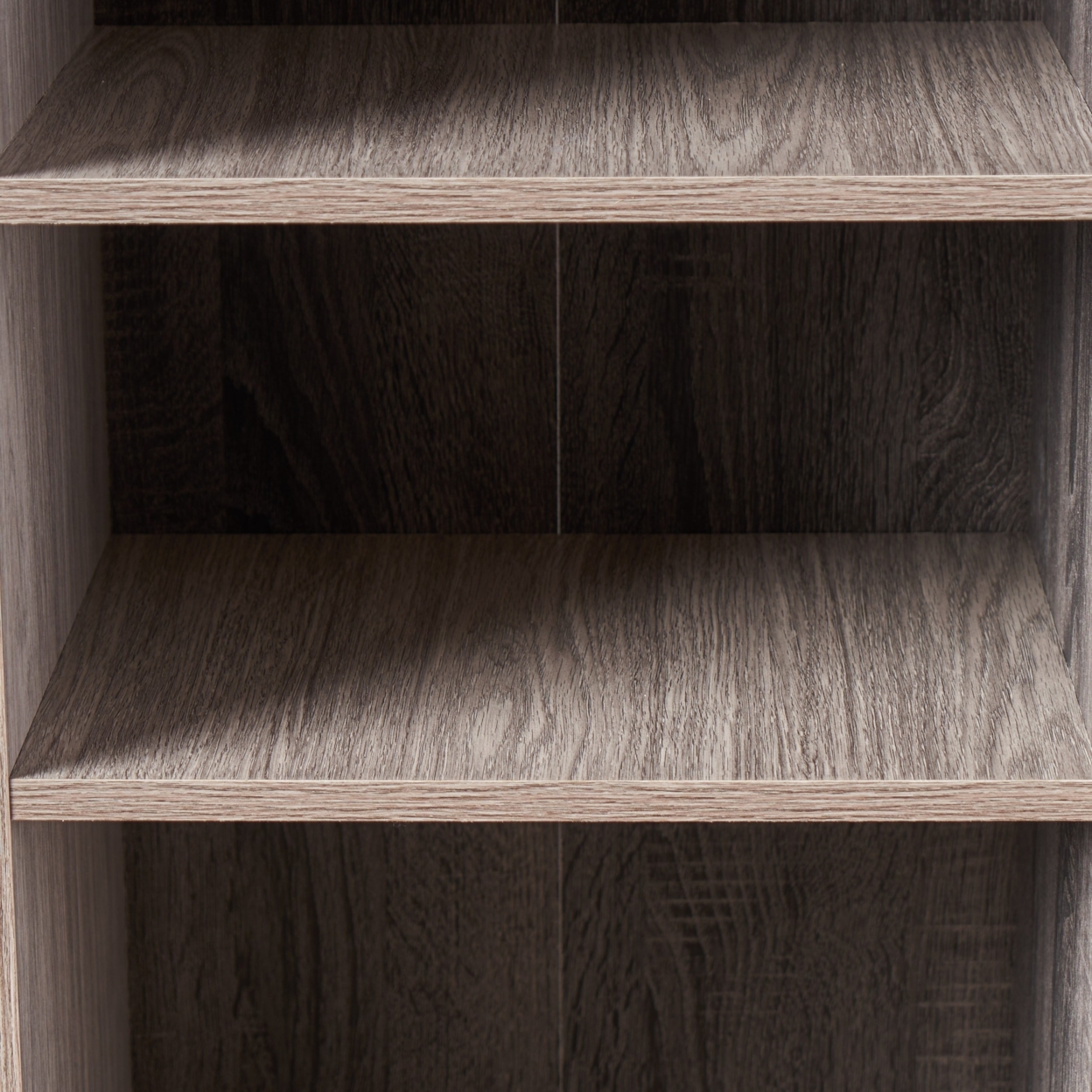 Vivian Modern Two Toned Gray Oak Finished Faux Wood Bookshelf