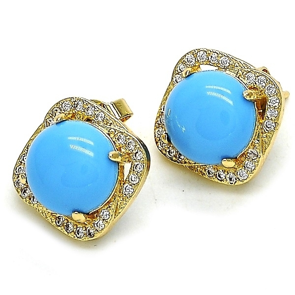 Opal Turquoise Stud Earrings