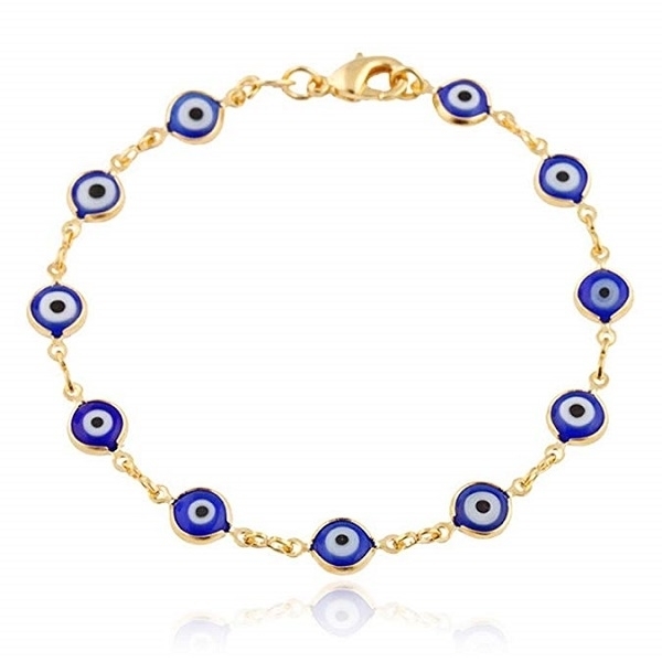 Gold Filled Evil Eye Blue Color Bracelet
