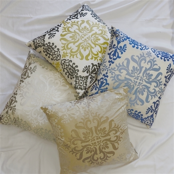 Pillow Decor - Sumatra Fountain Embroidered Silk Decorative Throw Pillow 21x21