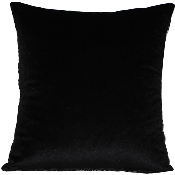 Pillow Decor - Jager Black Diamond Textured Velvet Throw Pillow 20x20