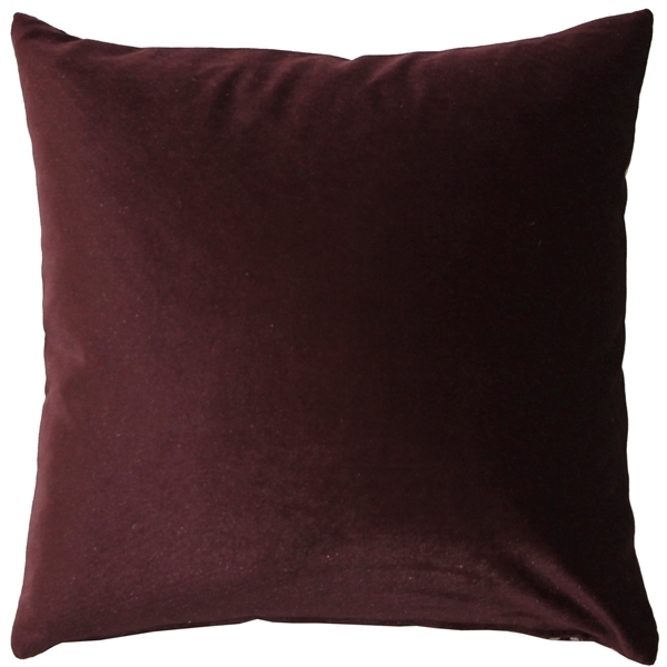 Pillow Decor - Burgundy Seigaiha Scallop Textured Velvet Throw Pillow 19x19
