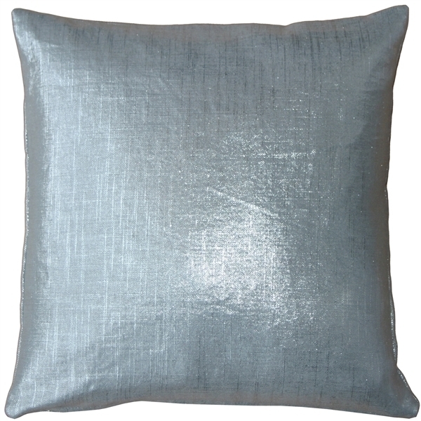 Pillow Decor - Tuscany Linen Silver Metallic 20x20 Throw Pillow