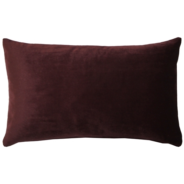 Pillow Decor - Burgundy Seigaiha Scallop Textured Velvet Throw Pillow 12x19