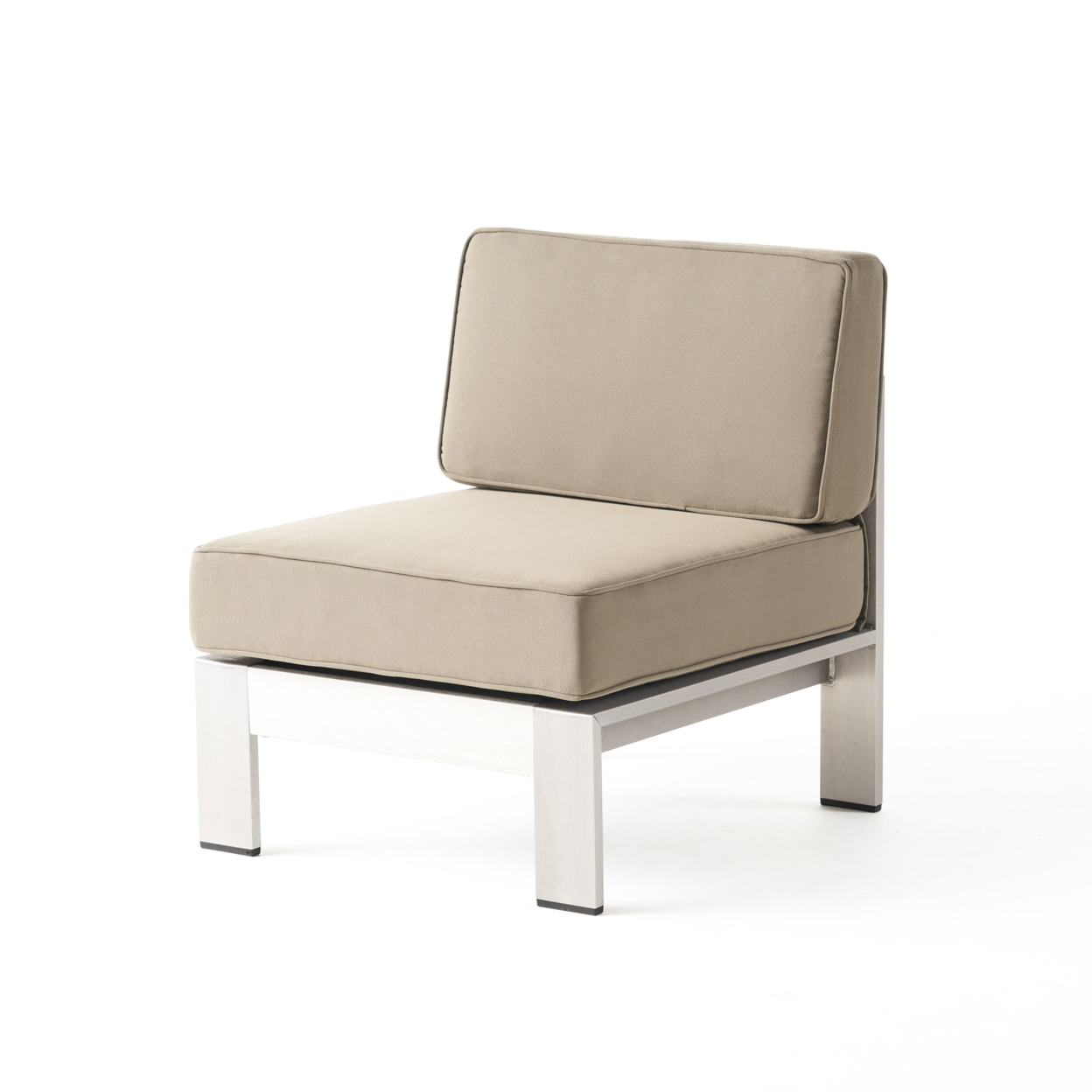 Freda Outdoor 11 Seater Aluminum U-Shaped Sofa Sectional And Ottoman Set