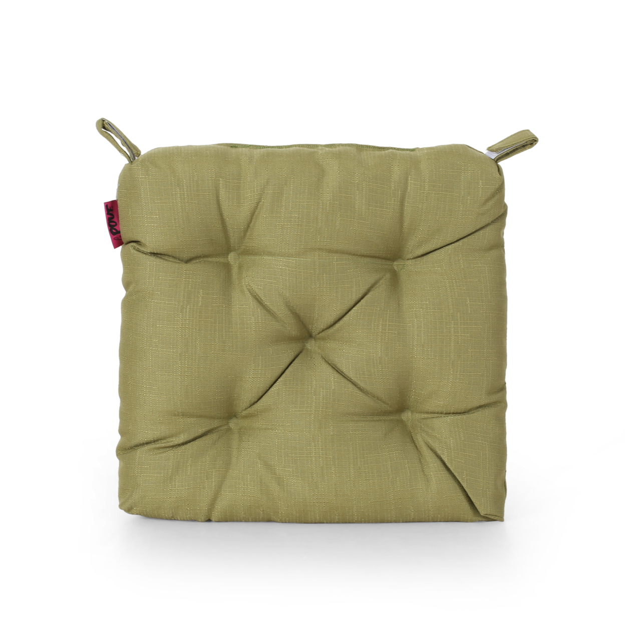 Theresa Indoor Fabric Classic Tufted Chair Cushion - Muted Green