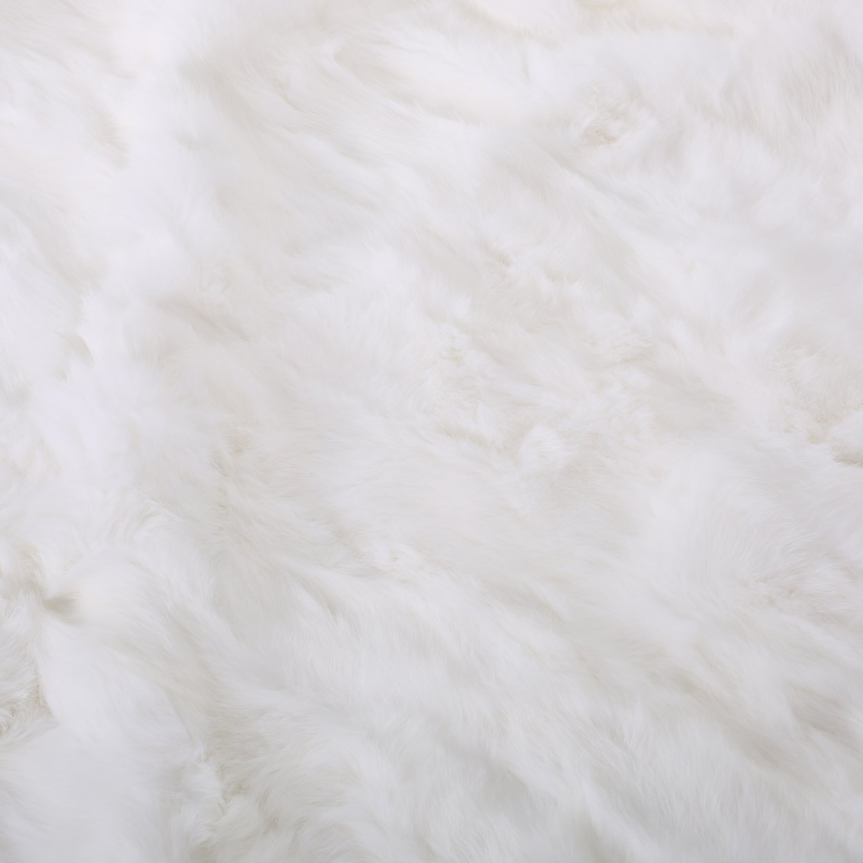 Lauren Glam Fur Throw Blanket - White