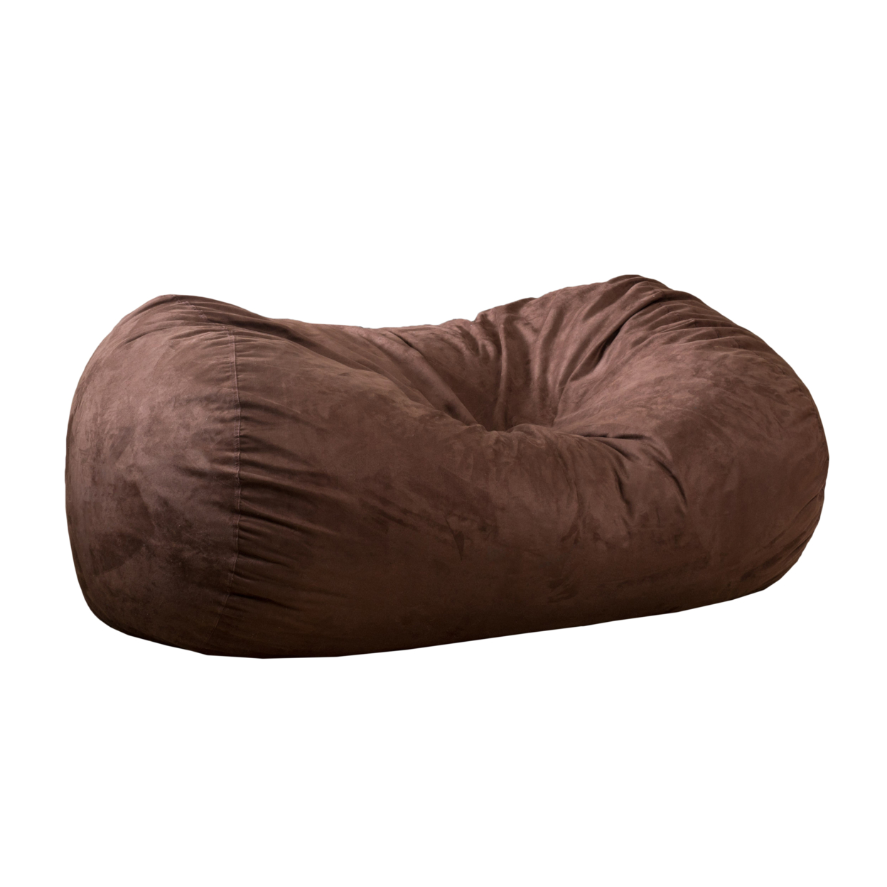 Flora Traditional 6.5 Foot Suede Bean Bag (Cover Only), Charcoal - French Roast