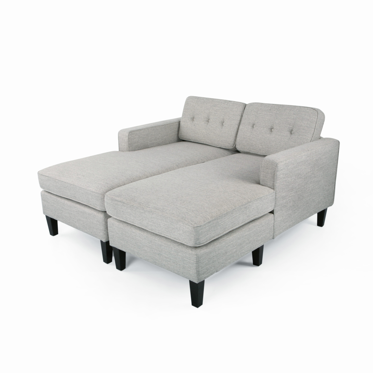 Jean Modern Fabric Double Chaise Daybed