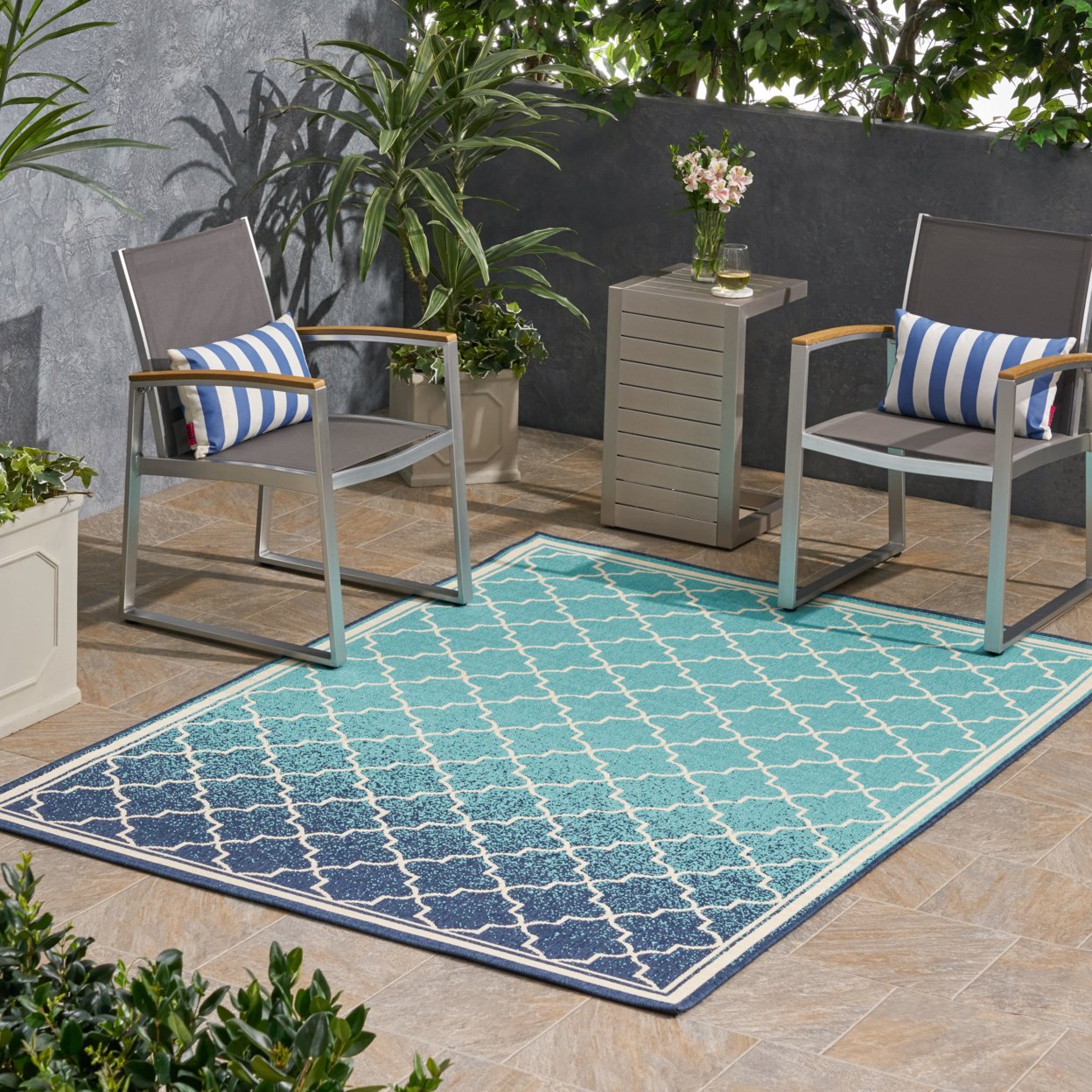 Sweety Outdoor Ombre Area Rug - 5'3 X 7'