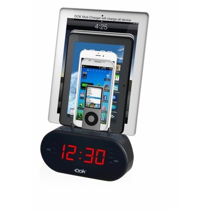 Easy Dok Alarm Clock With Universal Smart Phone Cradle