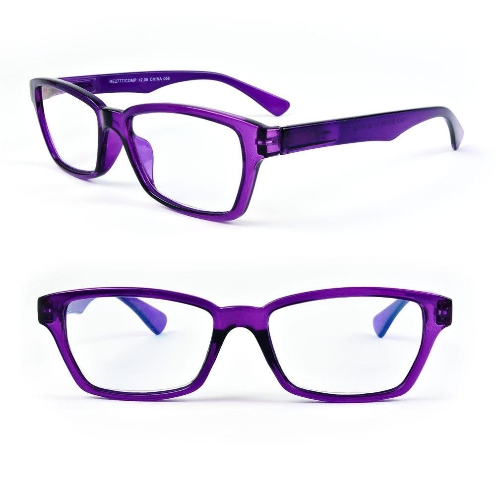 Computer Glasses Blue Light Blocking Glasses - Reading Glasses - Purple, +1.75