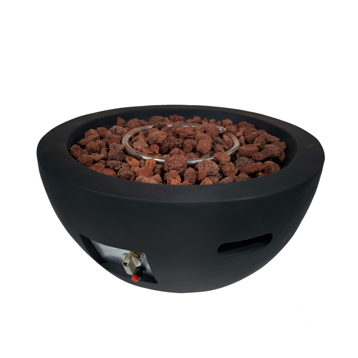 Cyril Fast Outdoor 27 Bowl Shaped Fire Pit - Dark Gray + Black